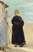 Edouard Manet Sur la plage de Boulogne oil painting